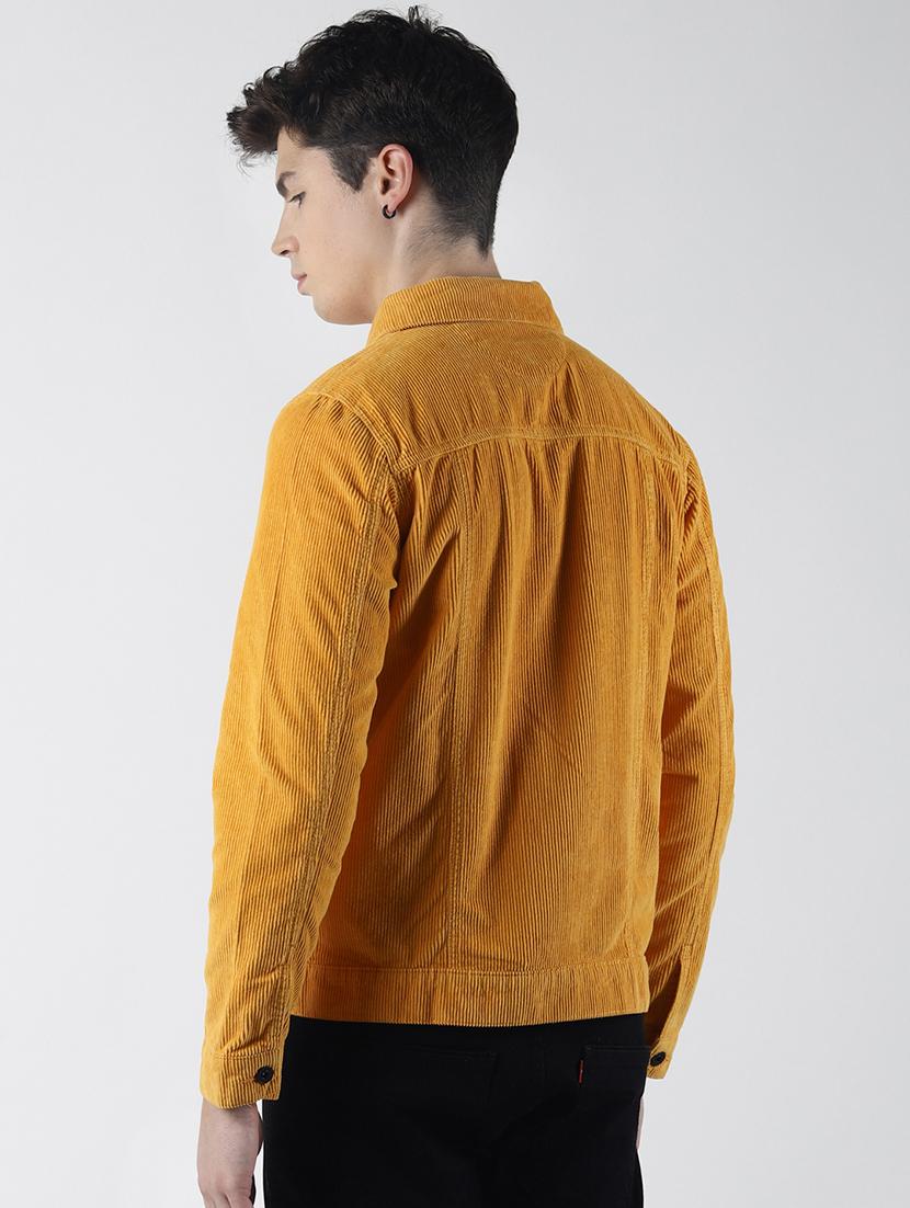 yellow solid corduroy jacket - 16653080 - Zoom Image - 3