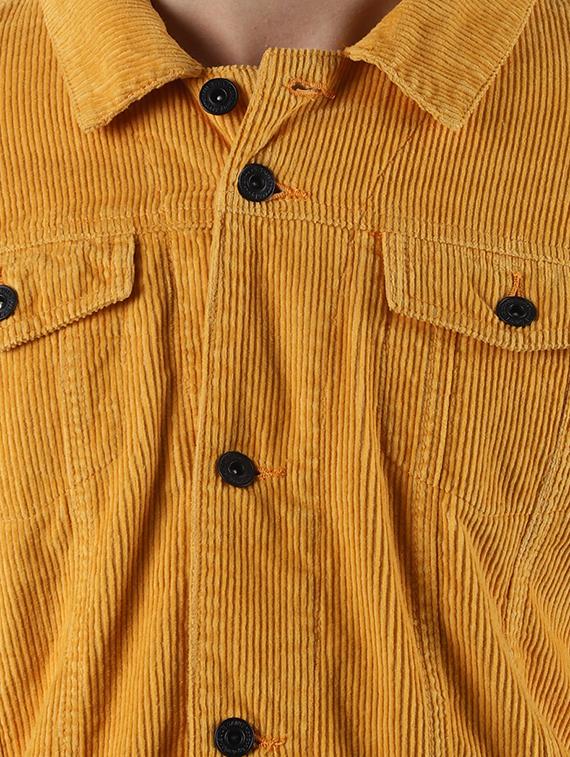 yellow solid corduroy jacket - 16653080 - Zoom Image - 5