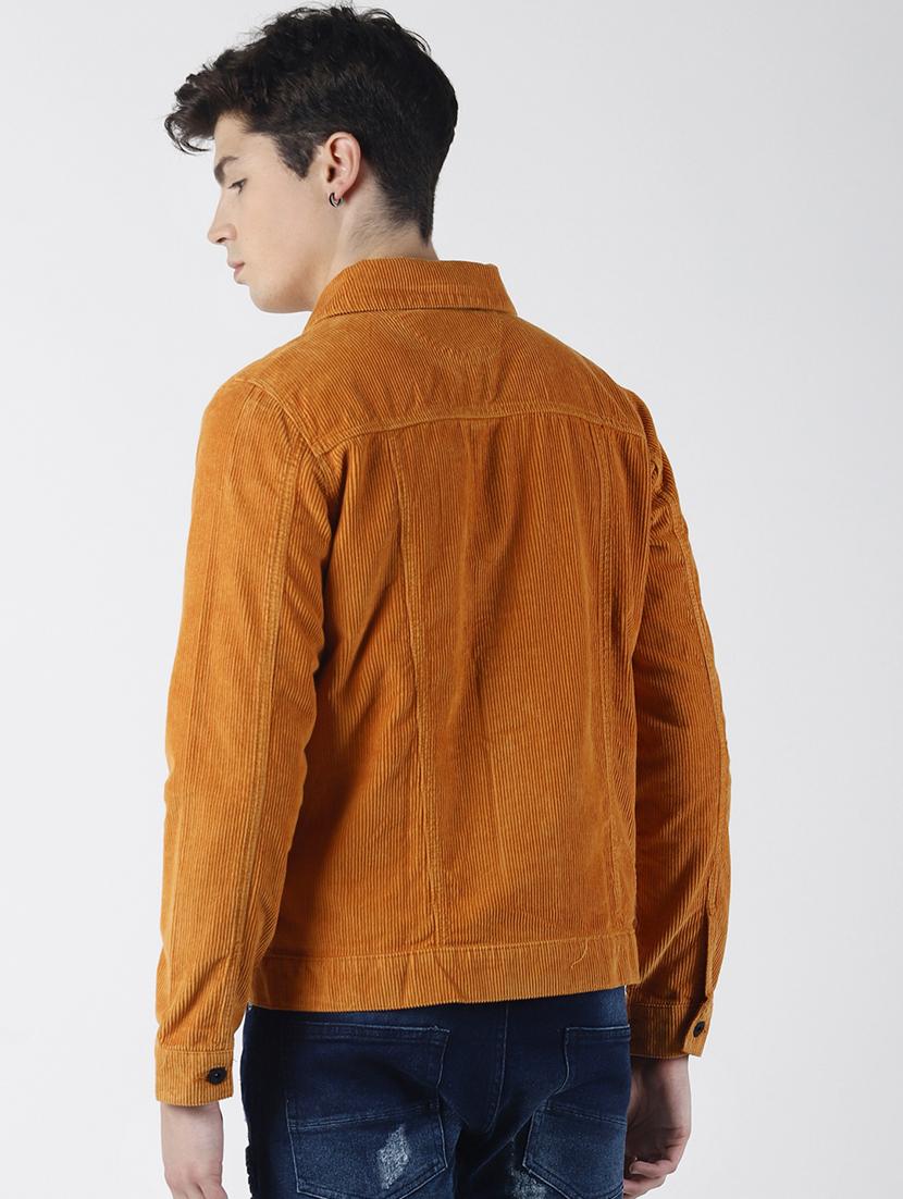 brown solid corduroy jacket - 16653082 - Zoom Image - 3