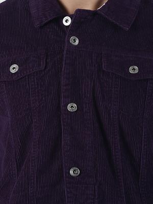 purple solid corduroy casual jacket - 16653083 - Standard Image - 5