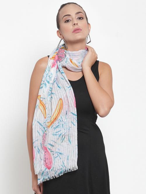 multi colored modal silk stole - 16653600 - Standard Image - 1