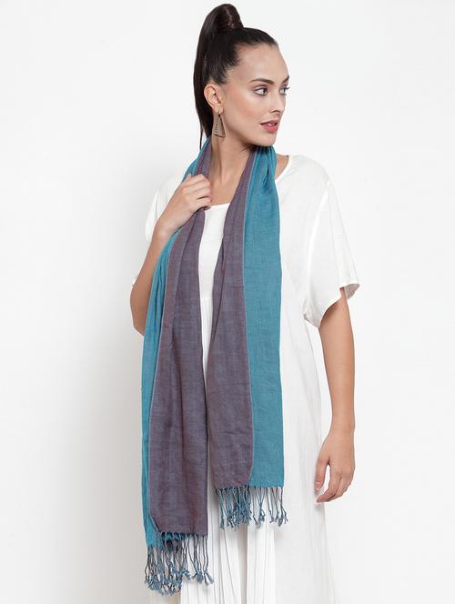 blue cotton stole - 16653621 - Standard Image - 1