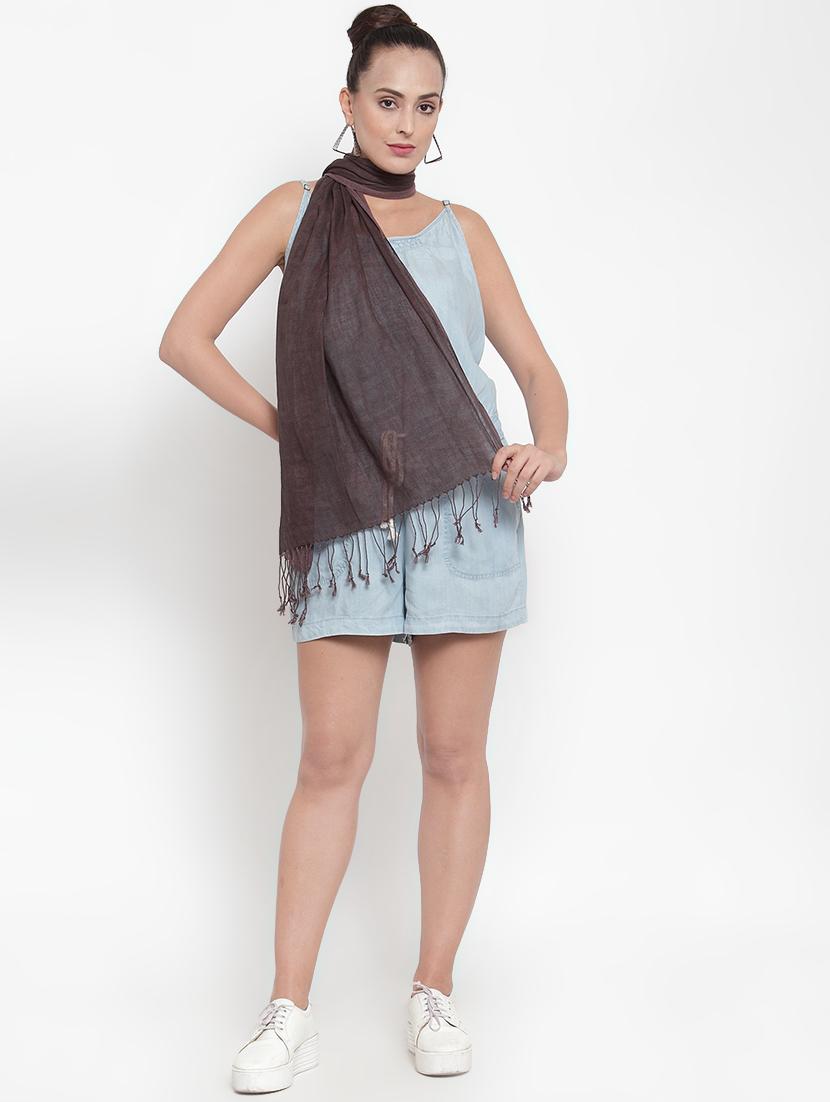 brown cotton stole - 16653660 - Zoom Image - 2