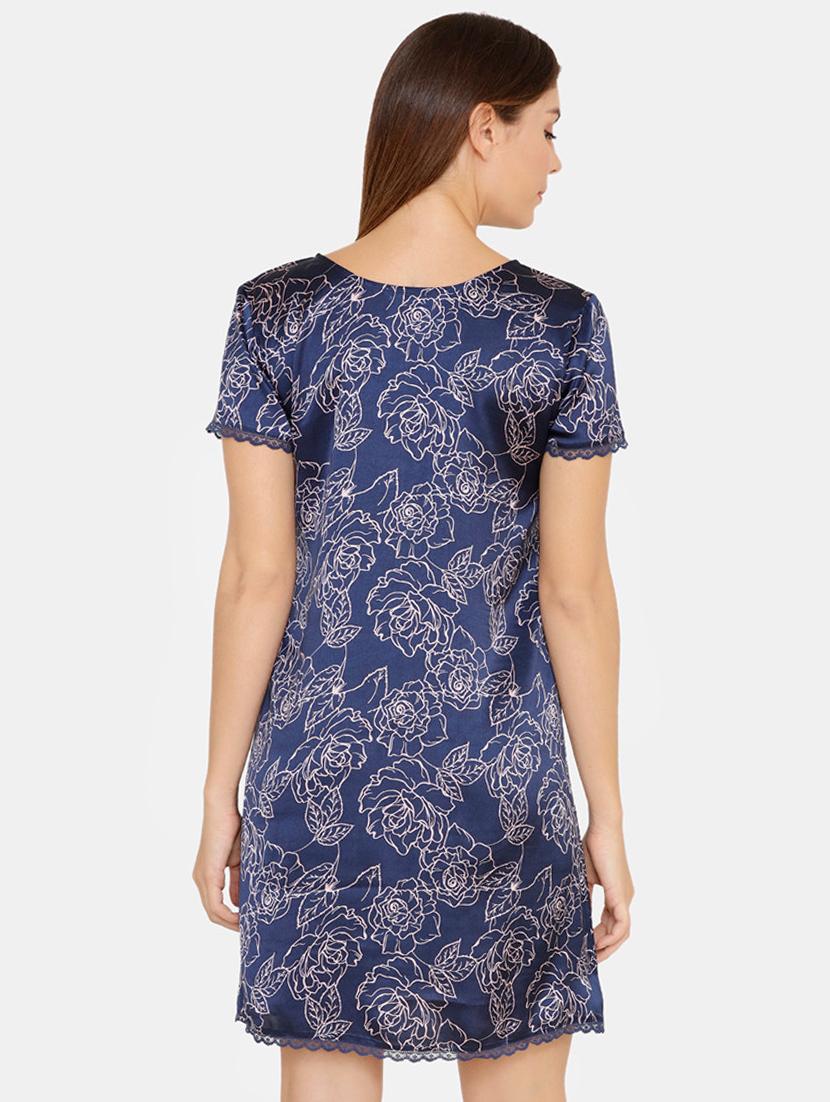 v neck floral nighty - 16654421 - Zoom Image - 3