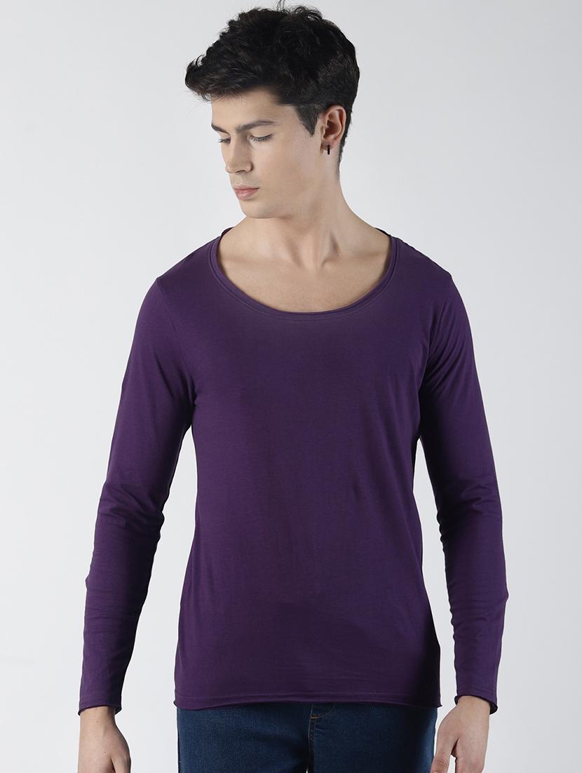 purple solid t-shirt - 16654607 - Zoom Image - 1