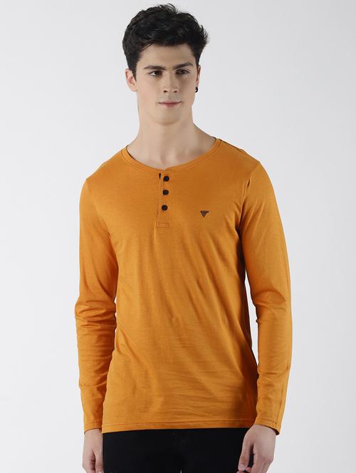 yellow solid t-shirt - 16654609 - Standard Image - 1
