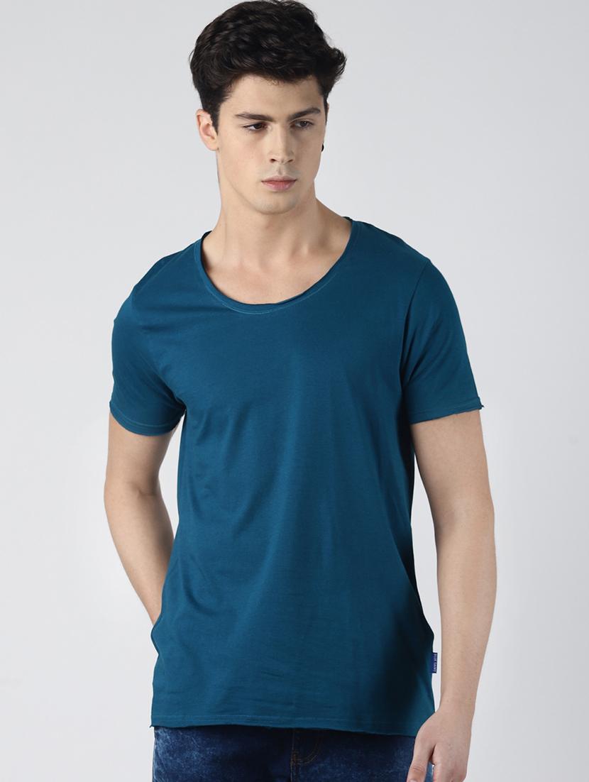 blue solid t-shirt - 16654610 - Zoom Image - 1