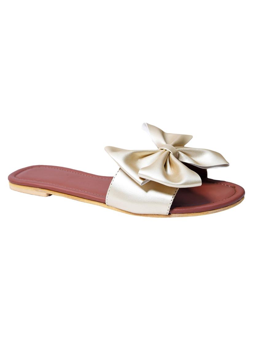 gold slip on sandals - 16654690 - Zoom Image - 1