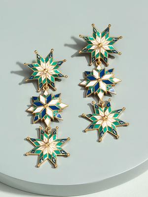 green brass drop earring - 16656288 - Standard Image - 2