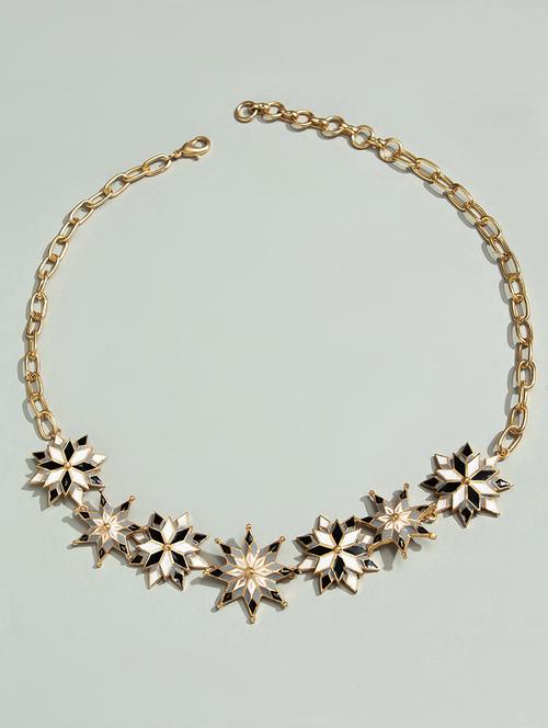 gold brass long necklace - 16656298 - Standard Image - 1