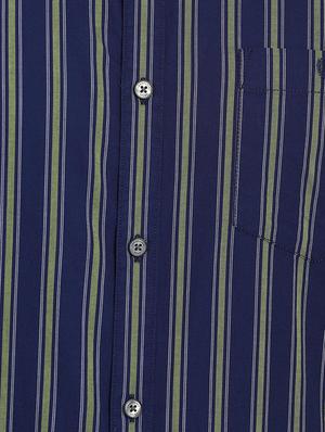 navy blue striped casual shirt - 16656468 - Standard Image - 4