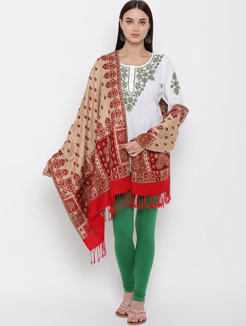 beige wool blend stole - 16656578 - Standard Image - 1