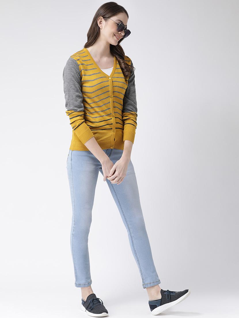 long sleeved striped cardigan - 16657515 - Zoom Image - 1