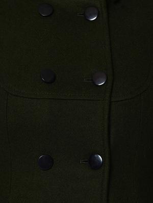 long sleeved wool trench coat - 16657597 - Standard Image - 5