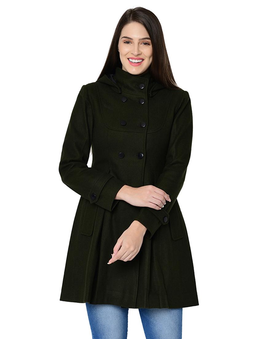 long sleeved wool trench coat - 16657597 - Zoom Image - 1