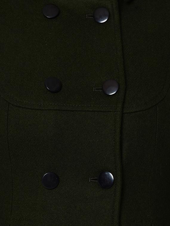 long sleeved wool trench coat - 16657597 - Zoom Image - 5