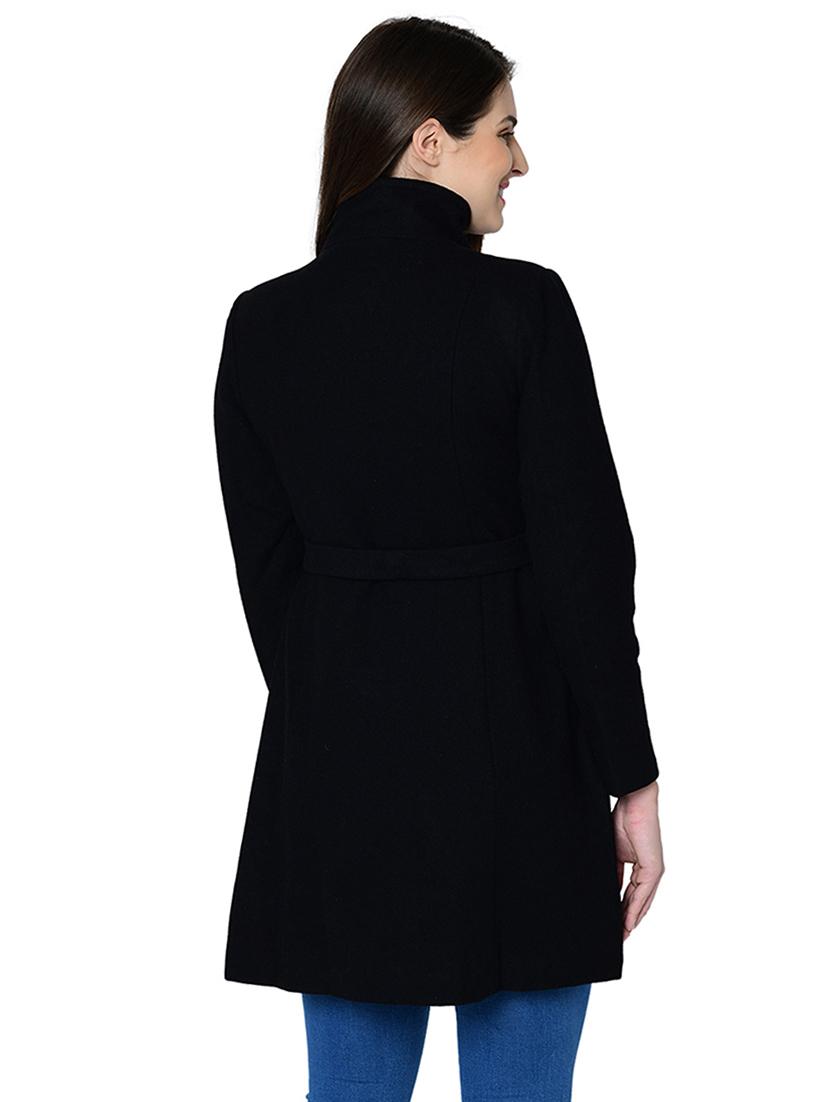 tie knot long sleeved overcoat coat - 16657607 - Zoom Image - 3
