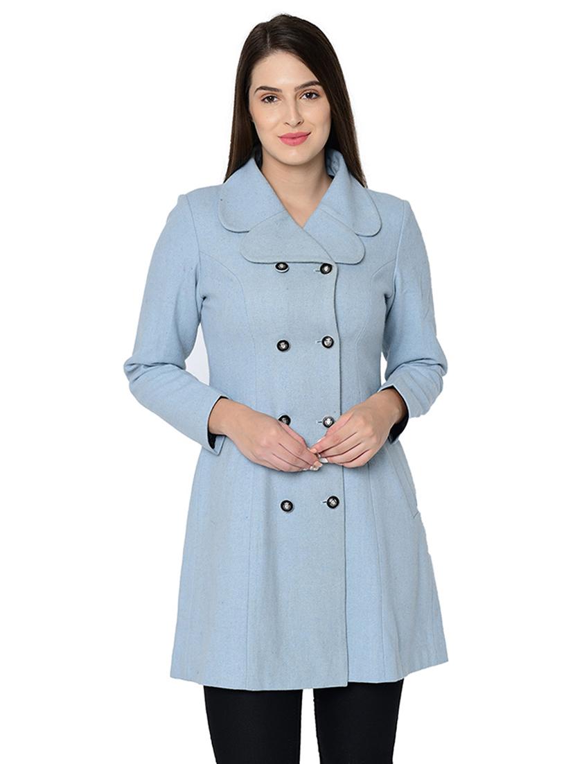 lapel neck wool trench coat - 16657610 - Zoom Image - 1