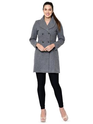 lapel neck wool trench coat - 16657613 - Standard Image - 4