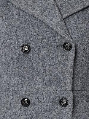lapel neck wool trench coat - 16657613 - Standard Image - 5