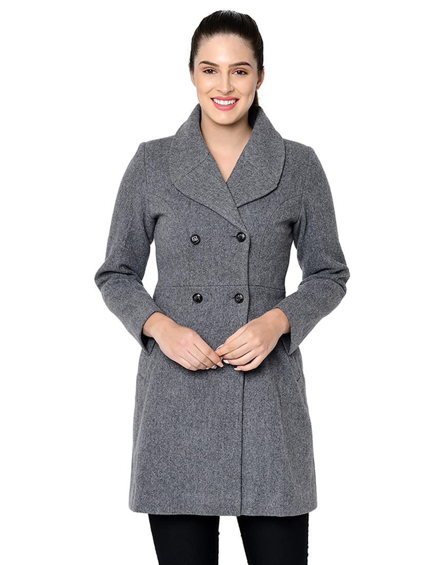 lapel neck wool trench coat - 16657613 - Zoom Image - 1
