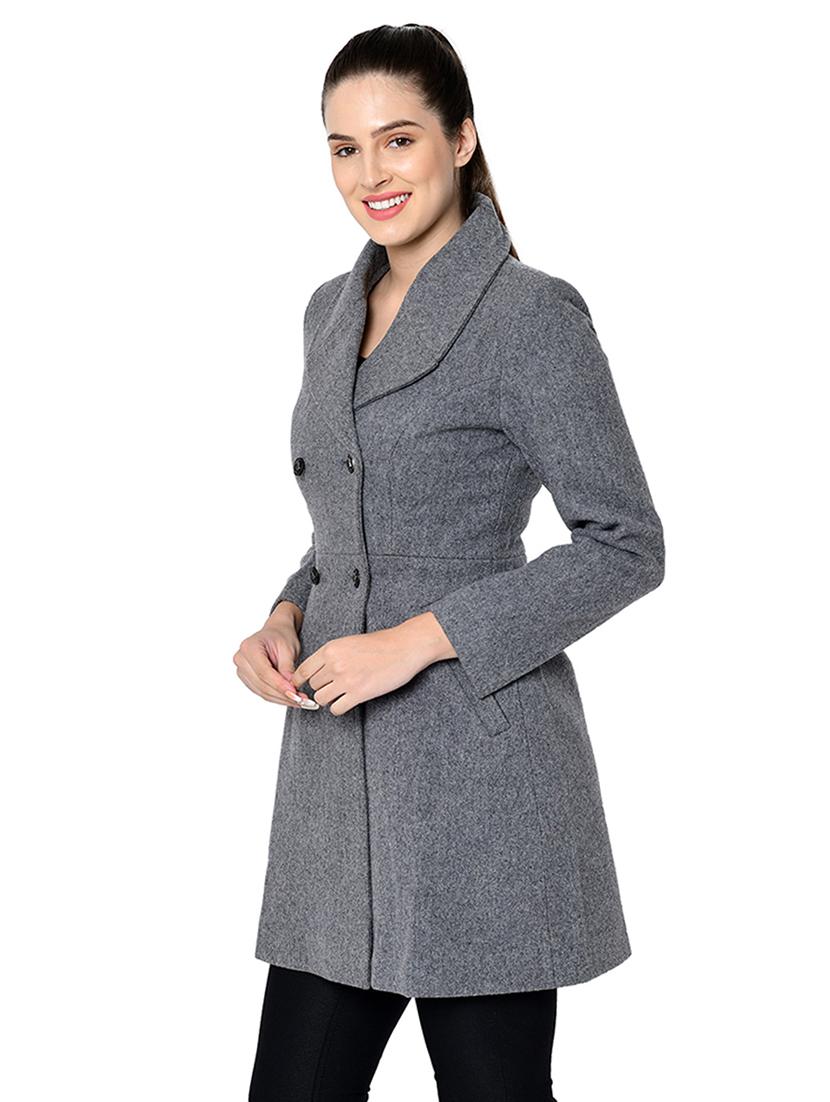 lapel neck wool trench coat - 16657613 - Zoom Image - 2