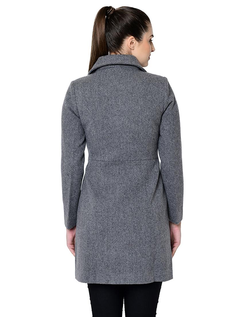 lapel neck wool trench coat - 16657613 - Zoom Image - 3