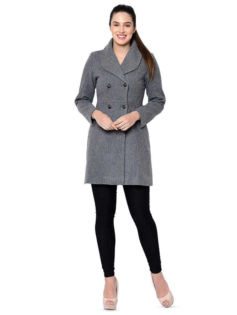 lapel neck wool trench coat - 16657613 - Zoom Image - 4