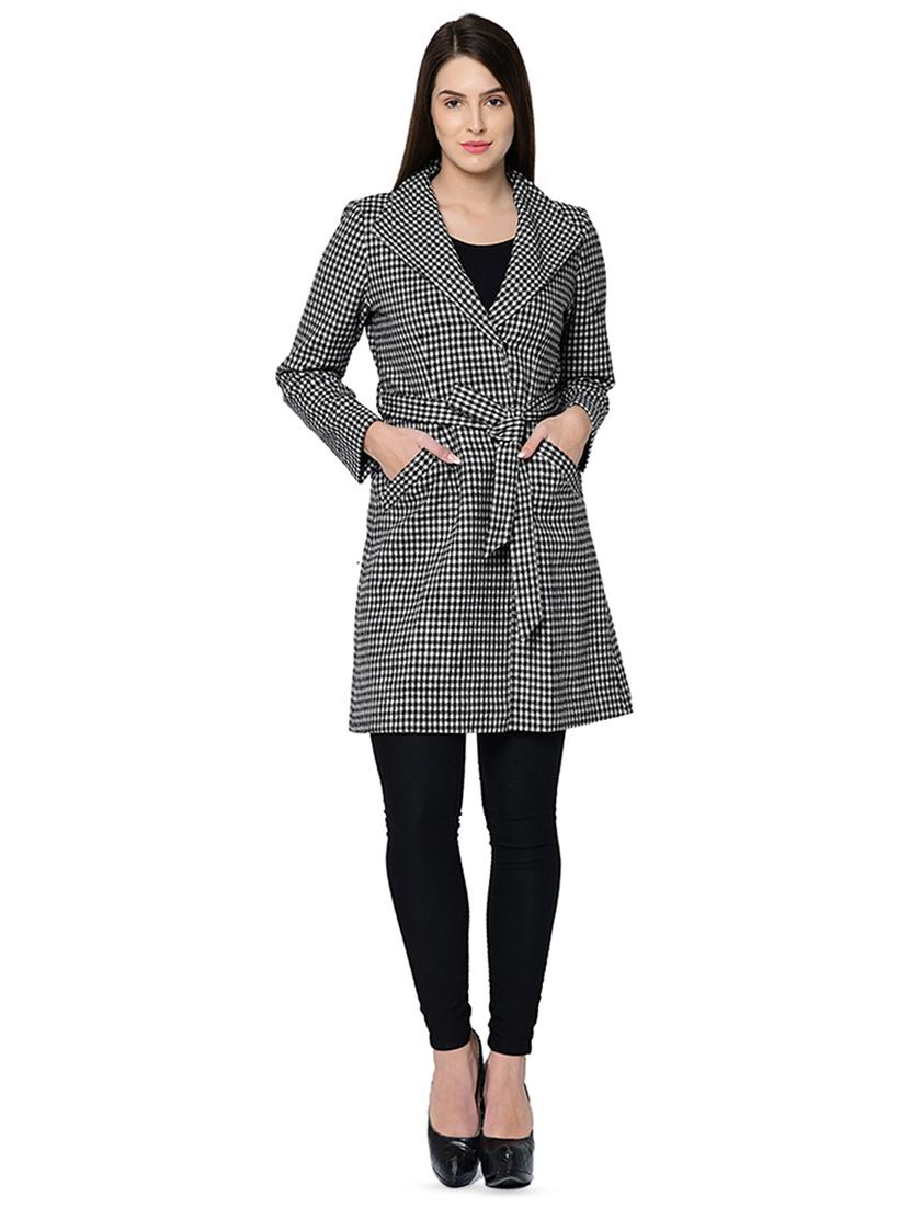 lapel neck tie knot overcoat coat - 16657615 - Zoom Image - 4