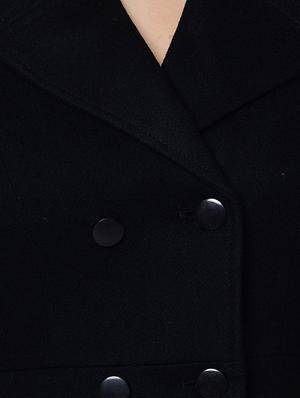 lapel neck wool trench coat - 16657658 - Standard Image - 5