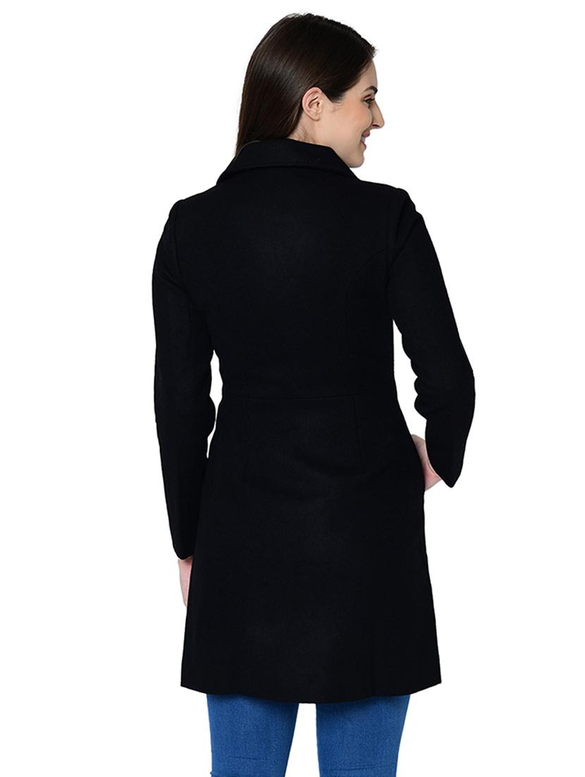 lapel neck wool trench coat - 16657658 - Zoom Image - 3