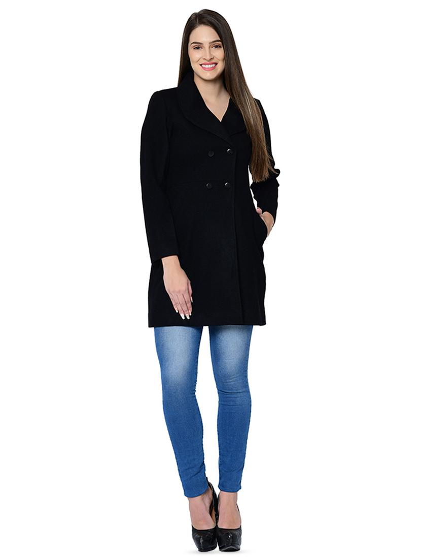 lapel neck wool trench coat - 16657658 - Zoom Image - 4