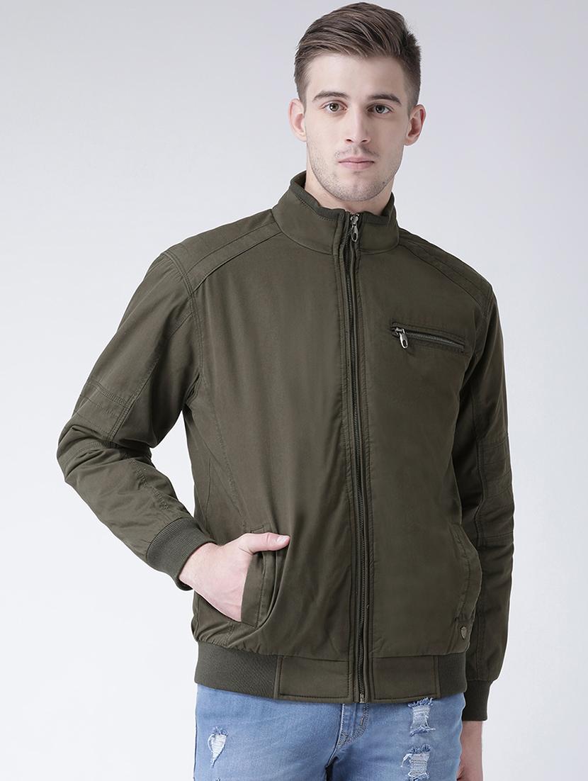 green solid casual jacket - 16657678 - Zoom Image - 1