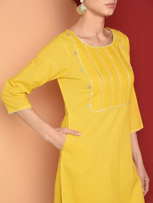 gota patti straight kurta with pant set - 16657899 - Standard Image - 5