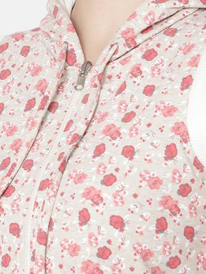 contrast tapping floral jacket - 16658048 - Standard Image - 5