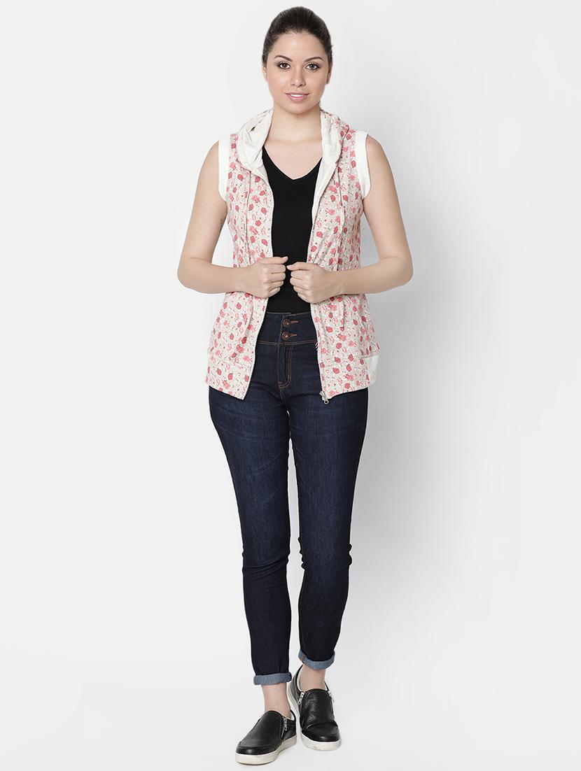 contrast tapping floral jacket - 16658048 - Zoom Image - 4