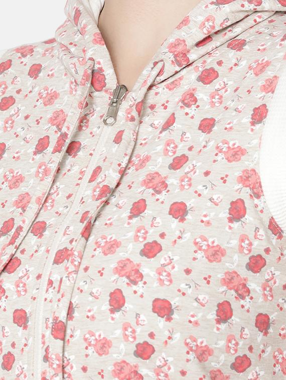 contrast tapping floral jacket - 16658048 - Zoom Image - 5