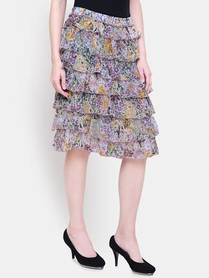 high rise floral layered skirt - 16658129 - Standard Image - 2
