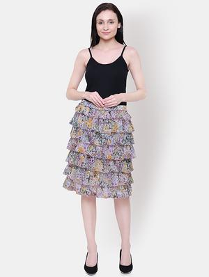 high rise floral layered skirt - 16658129 - Standard Image - 4