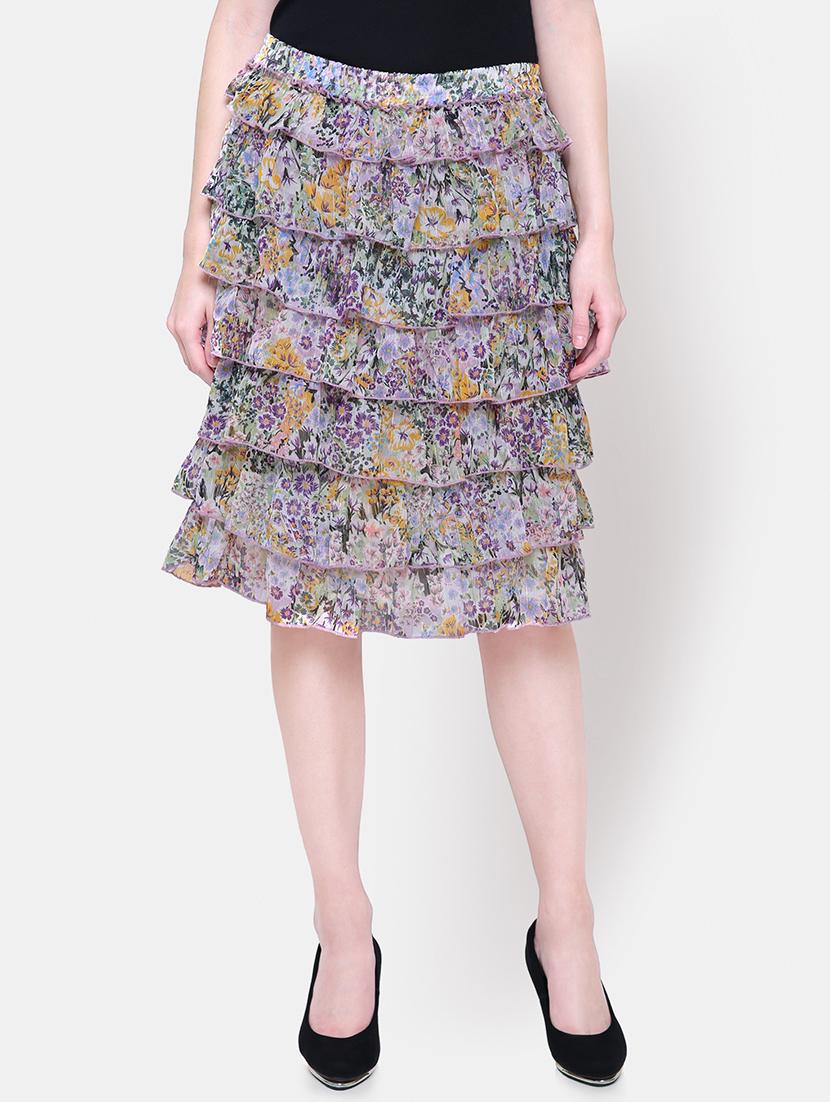 high rise floral layered skirt - 16658129 - Zoom Image - 1