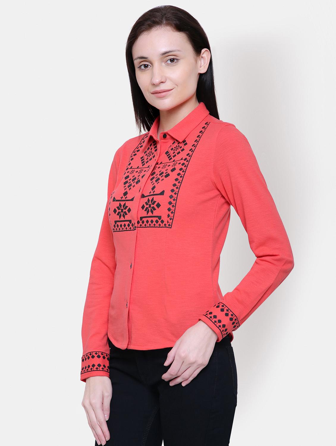 long sleeved printed shirt - 16658141 - Zoom Image - 2