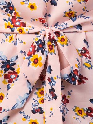 tie knot bell sleeved floral top - 16658223 - Standard Image - 5
