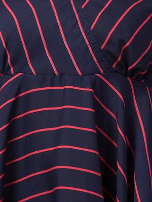 v neck striped asymmetric top - 16658228 - Standard Image - 5