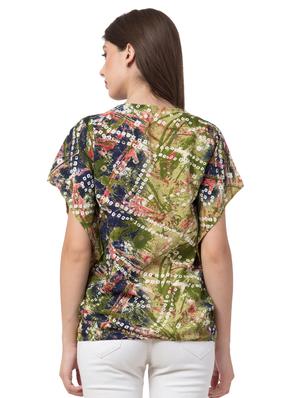 round neck pleated blouson top - 16658242 - Standard Image - 3