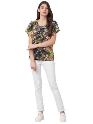 round neck pleated blouson top - 16658242 - Standard Image - 4