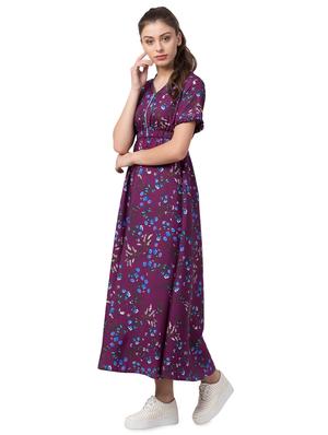 frill trim floral maxi dress - 16658243 - Standard Image - 2