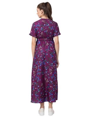 frill trim floral maxi dress - 16658243 - Standard Image - 3