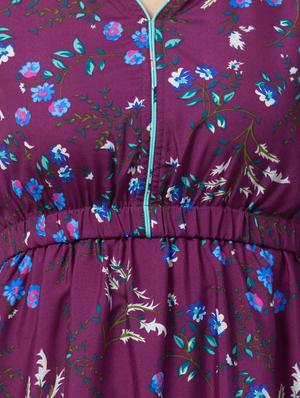 frill trim floral maxi dress - 16658243 - Standard Image - 4