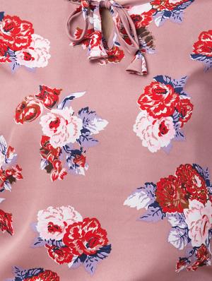 tie knot bell sleeved floral top - 16658252 - Standard Image - 5