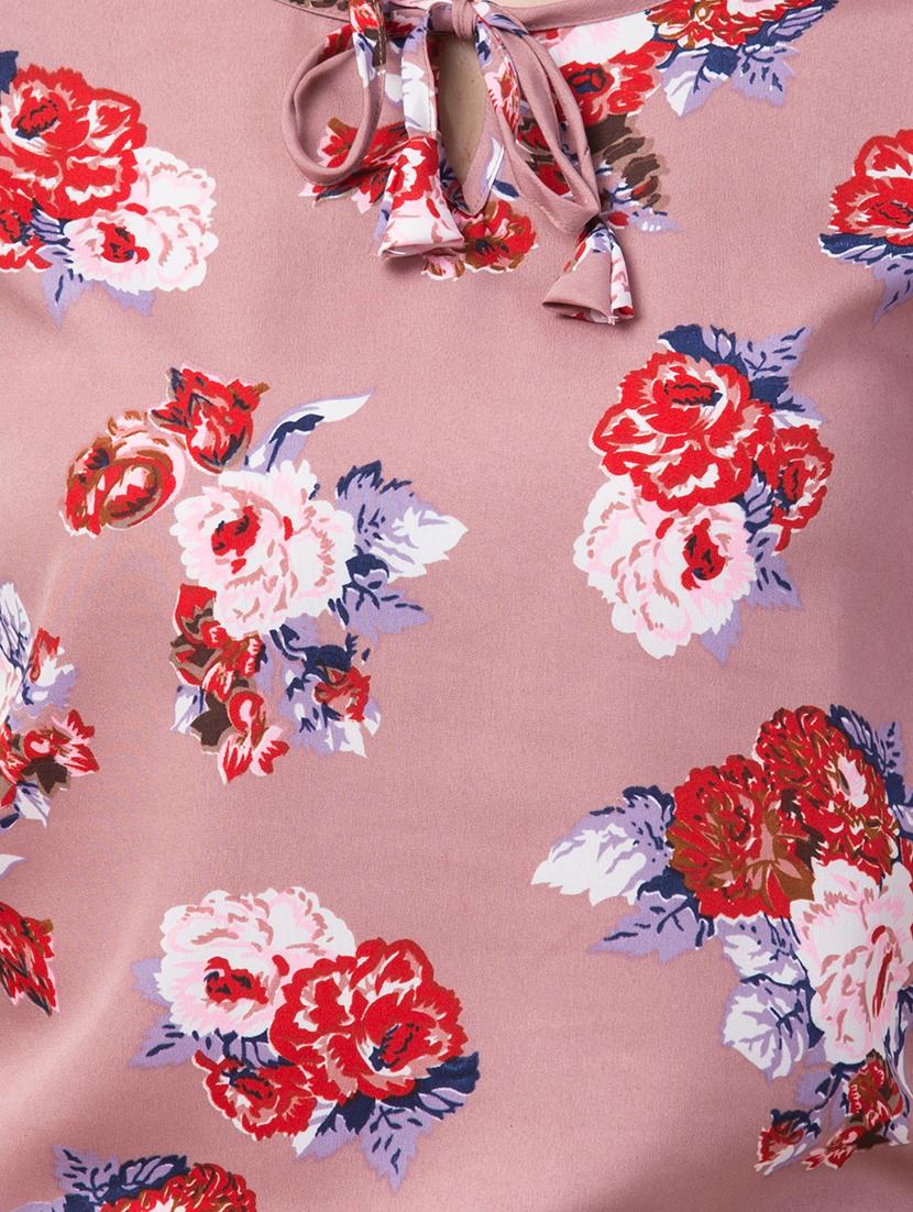tie knot bell sleeved floral top - 16658252 - Zoom Image - 5